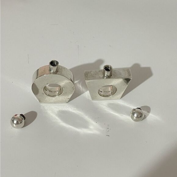 Sterling Silver Geometric Perfume Bottles Duo - Picture 11 of 11
